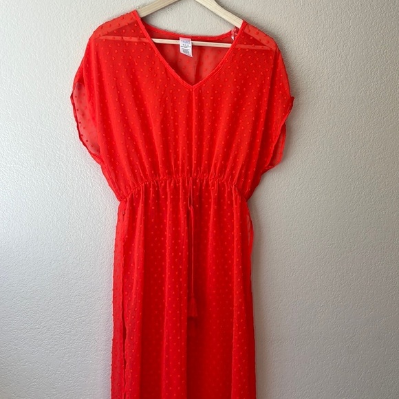 Time and Tru Swim Cover Up Orange Size Medium - Picture 4 of 8
